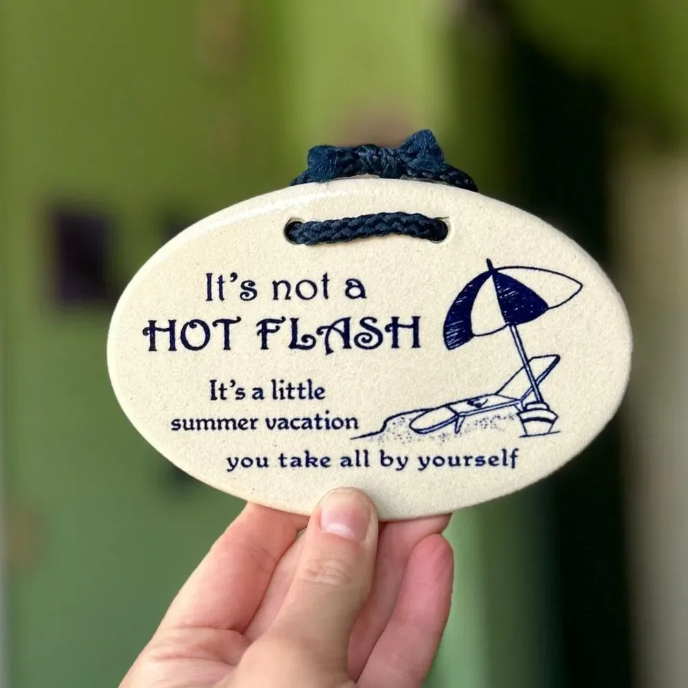 VTG Pottery Handmade Women's Hot Flash Silly Wall Decor Accent Art